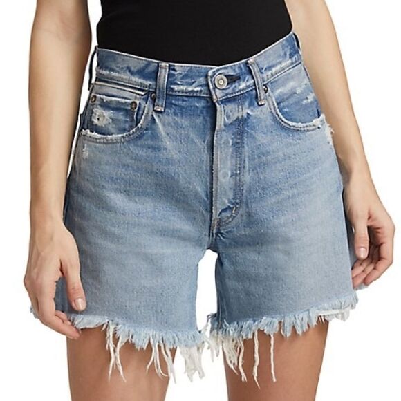 Moussy Vintage MV Altadena High Rise Distressed Cut-Off Denim Shorts Size 24 NWT - Picture 1 of 16